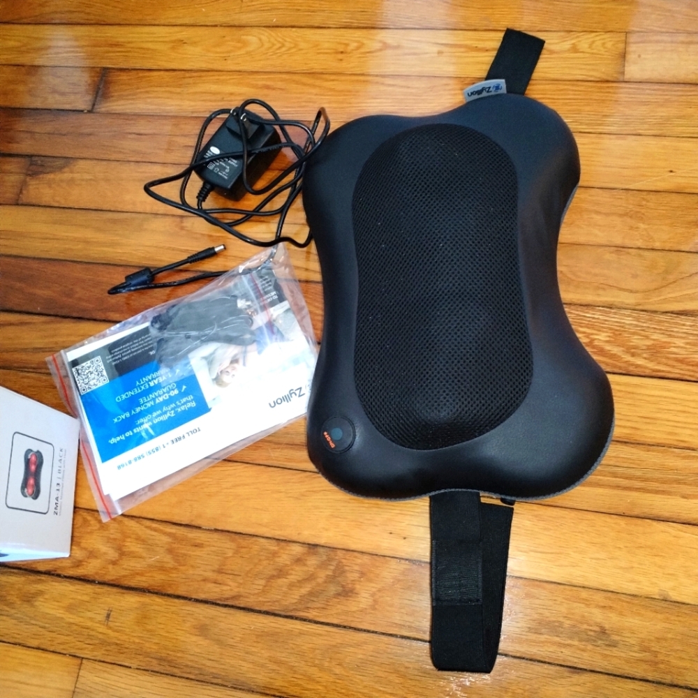 Black Massage Pillow with Charger